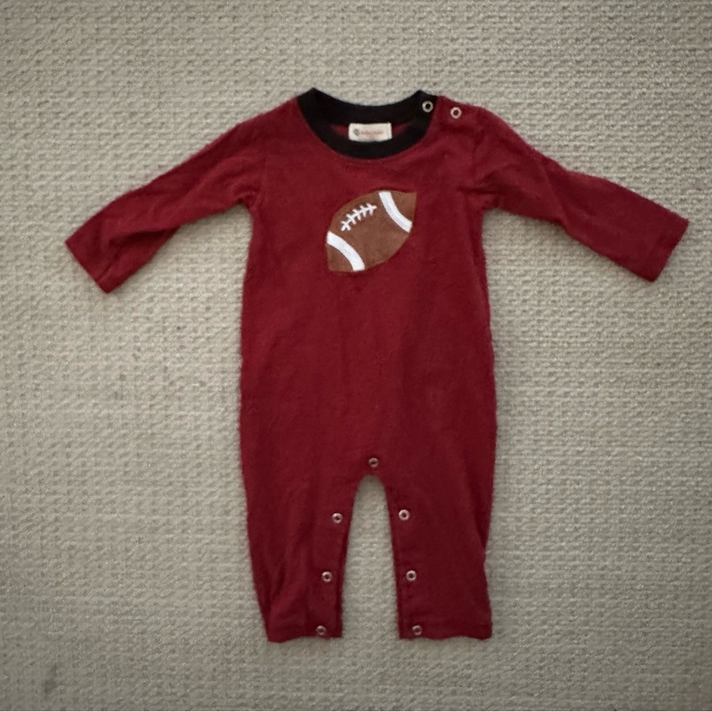 Baby Luigi Football Romper Baby Bodysuit Sz 12mo Gameday